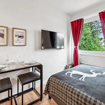 公寓 Book2stay - Kuscheliges Alpin-studio Mit Schwimmbad 阿罗萨